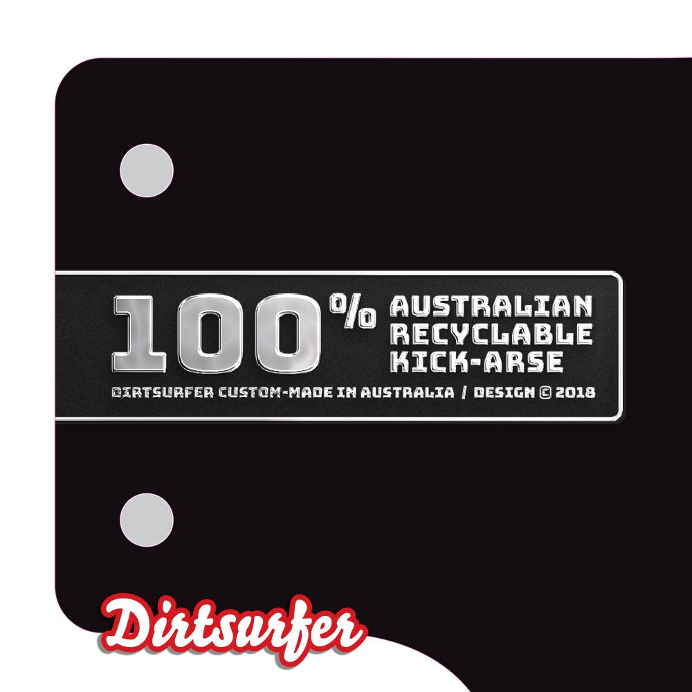 Dirtsurfer Chrome Logo Mudguard