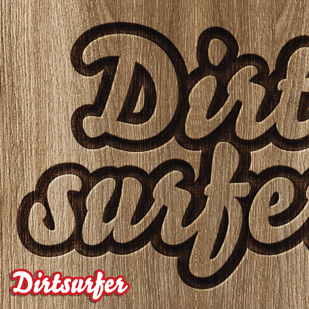 Dirtsurfer Wood Cut Logo Mudguard