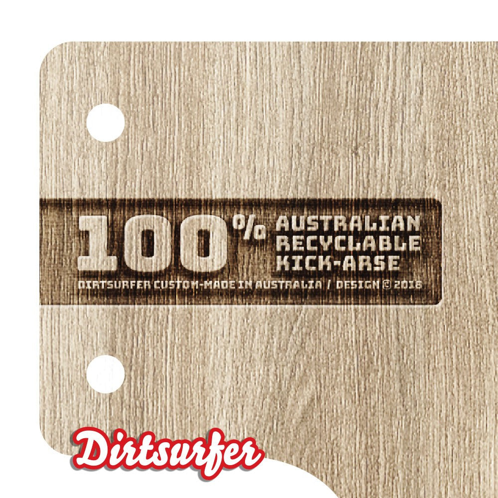 Dirtsurfer Wood Cut Logo Mudguard