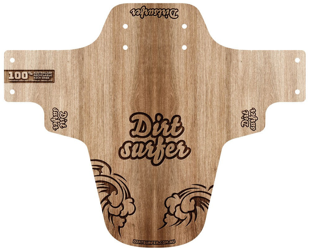 Dirtsurfer Wood Cut Logo Mudguard