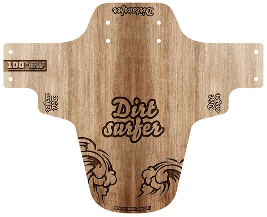 Dirtsurfer Wood Cut Logo Mudguard