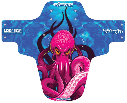 Octopus Pink on Blue Mudguard